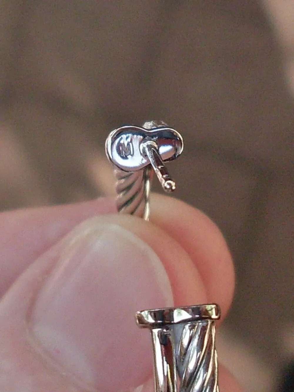 Retired - David Yurman Diamond Crossover Hoop Earrings - 1.25 Inches - 14K/925